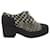 Chanel Black & Beige Lace Up Tweed Platform Oxfords Wool  ref.1128558