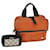BURBERRY Nova Check Hand Bag Nylon 2Set Orange Beige Auth ti1324  ref.1128760