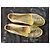 Yves Saint Laurent Espadrilles Cob Gold aus Leder Golden - Ansicht 3