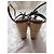 Sandali con zeppa Yves Saint Laurent Cassandre marroni in pelle Marrone scuro - vista 3