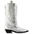 Mid Shaft Western Boots - Ganni - Synthetic - Silver Silvery Metallic  ref.1128871