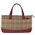 BURBERRY Nova Check Borsa a mano Nylon Tela Beige Rosso Auth am5133 - vista 13