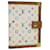 LOUIS VUITTON Multicolor Agenda PM Tagesplaner Cover Weiß R.21074 LV Auth bs9659  ref.1129194