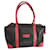 Longchamp Handbags Black Red Leather Cloth  ref.1129231