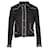 Jaqueta de tweed com franjas Isabel Marant Etoile Ferris em algodão preto  ref.1129291