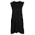 Chloé Minikleid mit Lederdetail aus schwarzer Wolle  ref.1129297