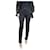 Bottega Veneta Pantalon tailleur noir avec ceinture et fente latérale - taille UK 10 Elasthane Polyamide  ref.1129314