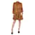 Autre Marque Mini vestido laranja de algodão com estampa de leopardo - tamanho S Viscose  ref.1129315