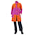 Bottega Veneta Zweifarbiger Mantel aus Wollmischung in Lila und Orange – Größe UK 12 Wolle  ref.1129340