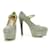 Miu Miu Escarpins à talons hauts en daim bleu clair Sky Mary Jane Platform Shoes taille 41 Cuir  ref.1130003