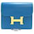 Constance Hermès Hermes Konstanz Blau Leder  ref.1130373