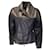 Giorgio Armani Black Bow Detail Moto Zip Leather Jacket  ref.1130511