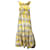Autre Marque Silvia Tcherassi Robe midi en soie imprimée multicolore Brownea jaune  ref.1130528