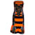 Autre Marque Prada Orange Multi Printed Strapless Cotton Dress  ref.1130543
