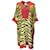 Autre Marque Gucci Mehrfarbig 2019 Seiden-Kaftan-Kleid mit Zebra-Print Mehrfarben  ref.1130544