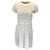 Autre Marque valentino blanco / Vestido de punto de algodón de manga corta beige  ref.1130547