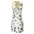 Andrew Gn Vestido crepe branco multi borboleta estampado sem mangas com decote em V Multicor Seda  ref.1130606