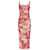 Autre Marque Vestido lencero con cuello desbocado y estampado multicolor Rachel en rosa Passion de Leo Lin Seda  ref.1130607