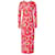 Autre Marque Carolina Herrera Poppy Multi Langarm-Wickelkleid mit Rundhalsausschnitt und Rüschen Mehrfarben Polyester  ref.1130623