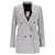 Tommy Hilfiger Womens Checked lined Breasted Blazer Grey Polyester  ref.1130794