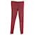 Pantaloni Maje Slim in Pelle Rossa Rosso  ref.1130811
