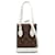 Louis Vuitton Brown LV Match Monogram Nano Bucket White Leather Cloth Pony-style calfskin  ref.1130917
