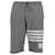 Thom Browne 4-Shorts Bar Loopback em algodão cinza  ref.1131199