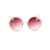 Chloé Lunettes de soleil rondes teintées Métal Rouge  ref.1131219