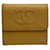 Timeless Logotipo de Chanel CC Beige Cuero  ref.1131432