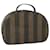 Pequin FENDI Pecan Canvas Handtasche Schwarz Braun 2241 30939 078 Auth bs9842  ref.1131846