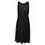 Jil Sander Marineblaues ärmelloses mittellanges Kleid aus schwarzem Jersey Baumwolle  ref.1132066