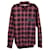 Camisa con detalle de bolsillo de Givenchy en algodón escocés negro y rojo  ref.1132067