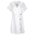 Tommy Hilfiger Womens Linen Blend Button Wrap Dress in White Linen  ref.1132080