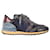Valentino Garavani Sneakers basse Valentino Rockrunner in pelle scamosciata e mesh multicolor Multicolore  ref.1132101