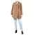 Max Mara Brown teddy coat - size UK 4 Camel Silk  ref.1132215