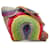 Borsa a tracolla Loewe Green Bunny in rafia arcobaleno  ref.1132243