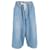 Loewe Cropped Wide-Leg Pants in Cotton Denim Blue  ref.1132304