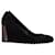 Zapatos de Salón con Cuña Tod's en Ante Negro Suecia  ref.1132328