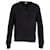 Saint Laurent Rippstrick-Schnürpullover aus schwarzer Baumwollwolle Baumwolle  ref.1132330
