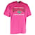 Camiseta extragrande Balenciaga BB Authentic en algodón rosa  ref.1132340