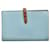 Céline Leather Bifold Strap Wallet Blue Pony-style calfskin  ref.1132384