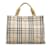 Burberry Canvas-Einkaufstasche mit House Check-Muster Braun Leinwand  ref.1132385