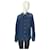 Golden Goose Blue Denim Floral Collar Snap Button Down Distressed Look Shirt - M Cotton  ref.1132411