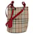 BURBERRY Nova Check Shoulder Bag Nylon Canvas Beige Auth 59021A  ref.1132499