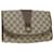 GUCCI GG Supreme Web Sherry Line Clutch Bag Red Beige 156 01 030 Auth bs10106  ref.1132513