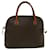 Céline CELINE Macadam Canvas Hand Bag PVC Leather Brown Auth 59246  ref.1132536