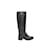 Schwarze kniehohe Hermès-Reitstiefel aus Leder, Größe 36  ref.1132635
