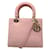 Autre Marque Borsa Lady Dior in pelle di struzzo rosa chiaro Christian Dior Pelli esotiche  ref.1132713