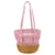 Miu Miu pink/Brown Rattan Bucket Bag Leather  ref.1132782