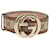 Gucci Beige/Brown Interlocking Buckle Belt Leather  ref.1132793